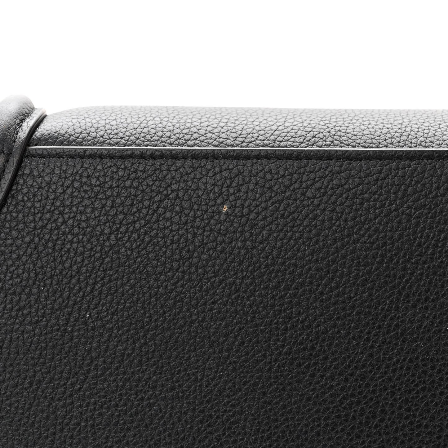 Drummed Calfskin Mini Luggage Black
