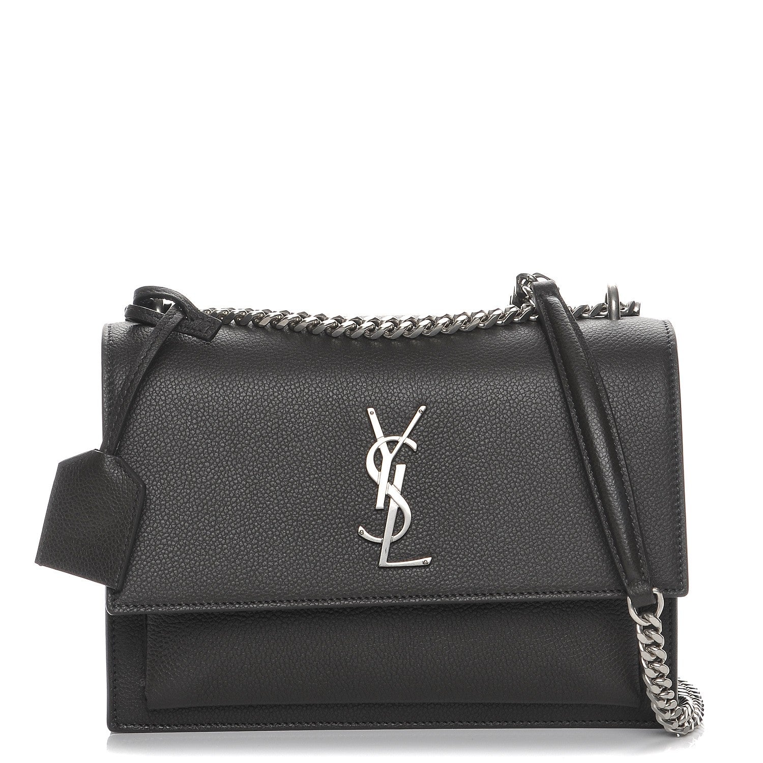Saint Laurent Grained Calfskin Medium Monogram Sunset Dark Anthracite 1 of 7