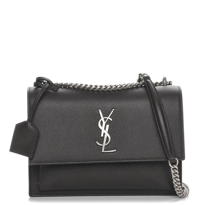 Saint Laurent Grained Calfskin Medium Monogram Sunset Dark Anthracite 1 of 7