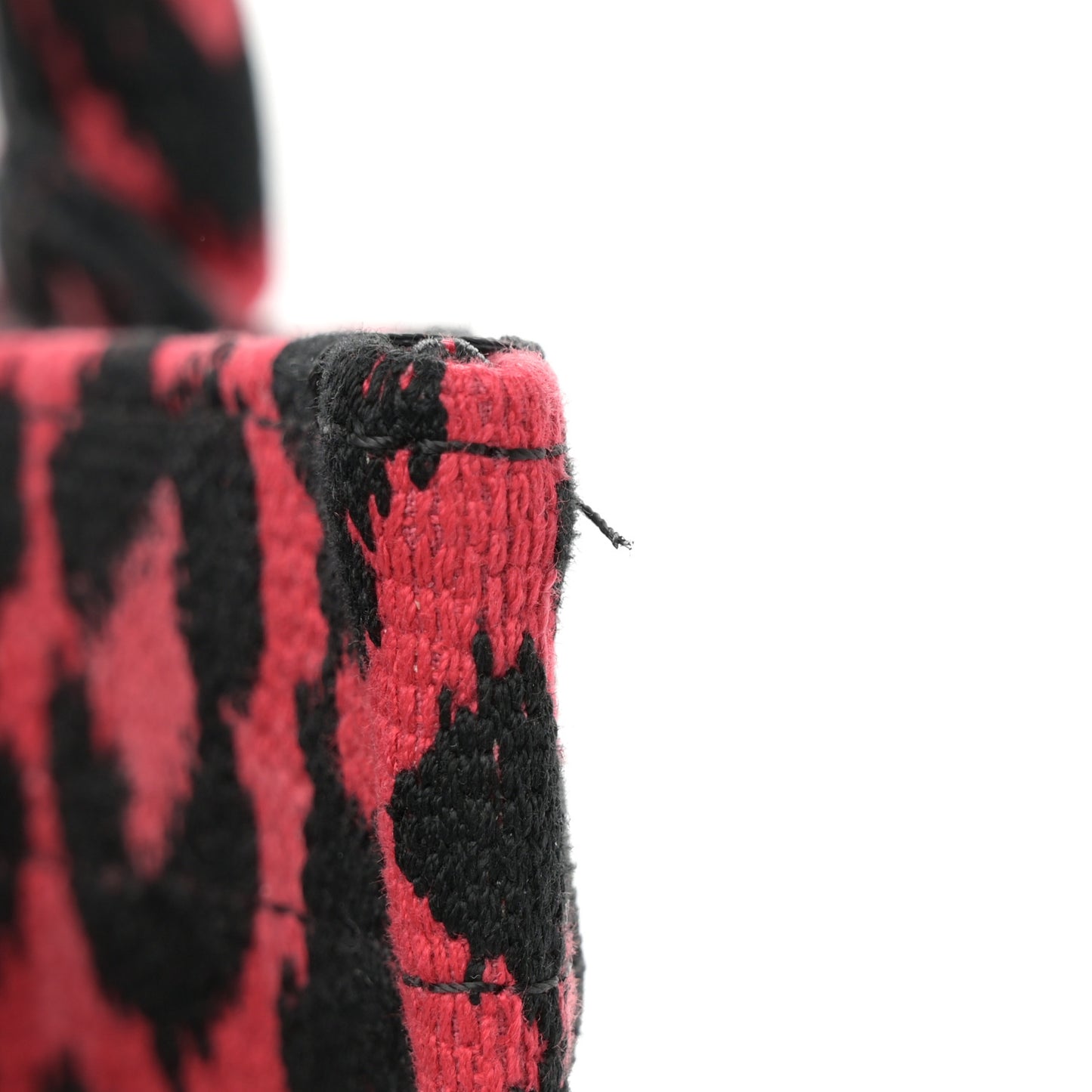 Canvas Mizza Embroidered Medium Leopard Book Tote Fuchsia Multicolor