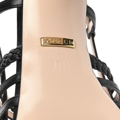 Gucci Malaga Kid Ketty Slingback Sandals 37.5 Black 6 of 8