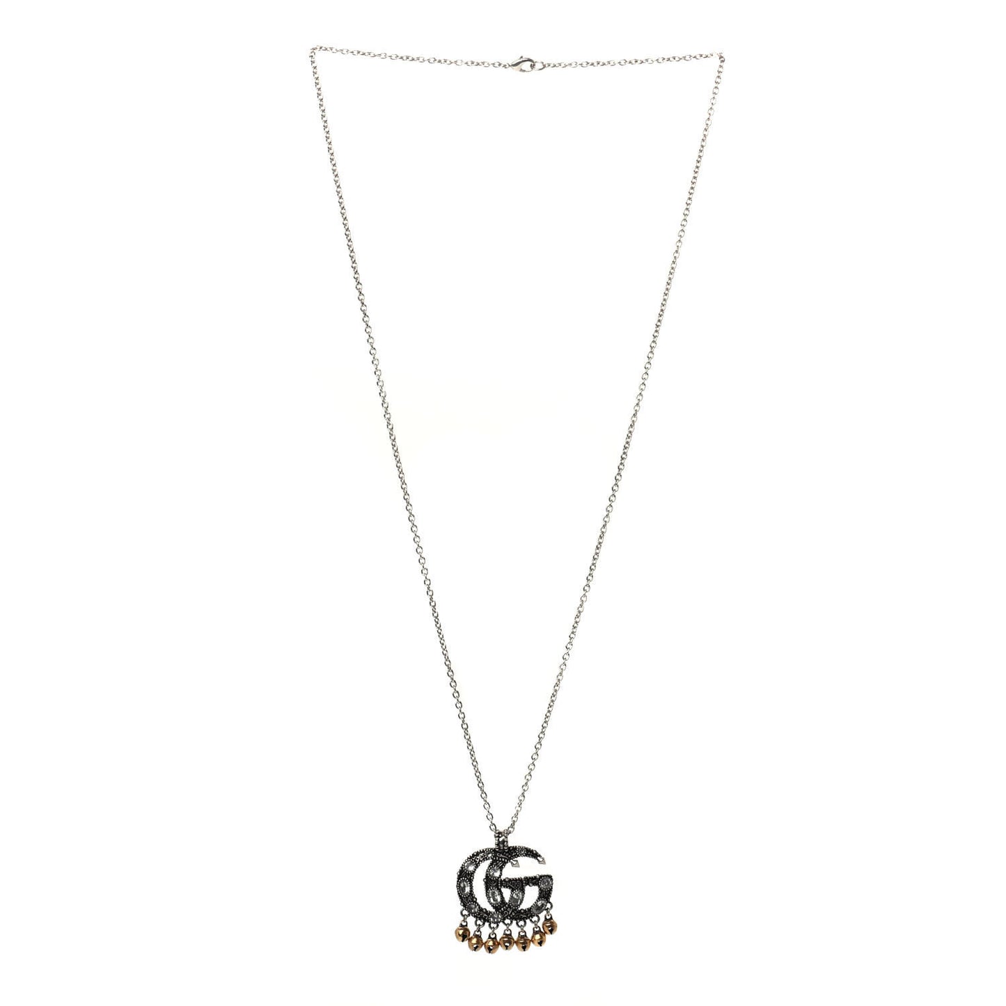 Crystal Marmont Necklace Aged Silver