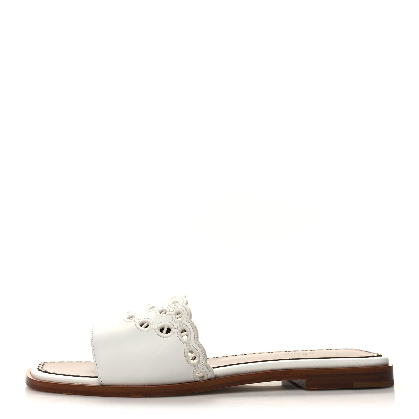 Calfskin Chaine d'Ancre Gaelle Sandals 39.5 White