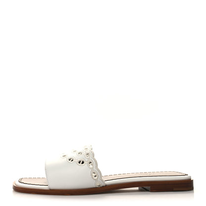 Hermes Calfskin Chaine d'Ancre Gaelle Sandals 39.5 White 1 of 8