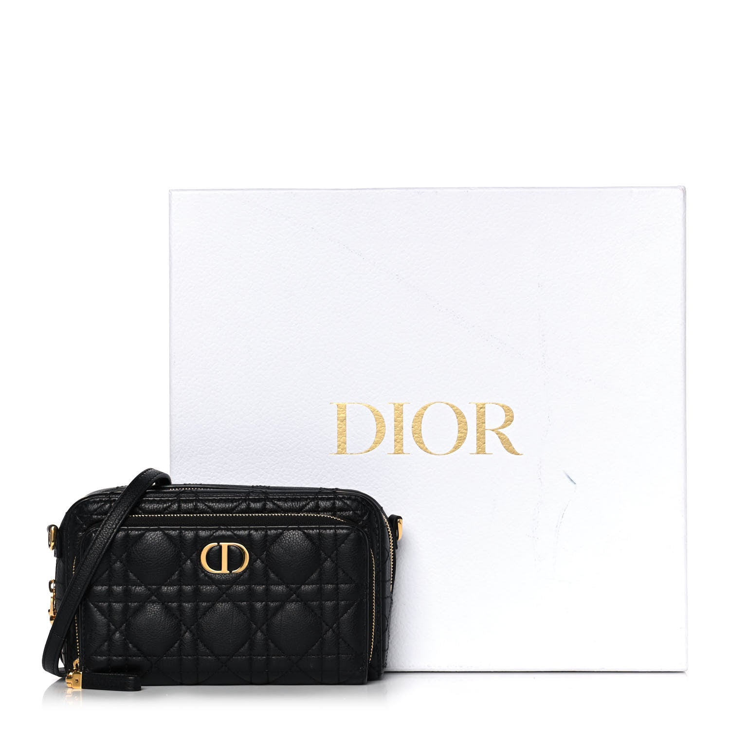 Christian Dior Supple Calfskin Caro Double Pouch Black 13 of 13