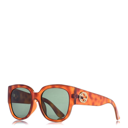 Gucci Acetate Square Frame Sunglasses GG0142SA Tortoise 1 of 7