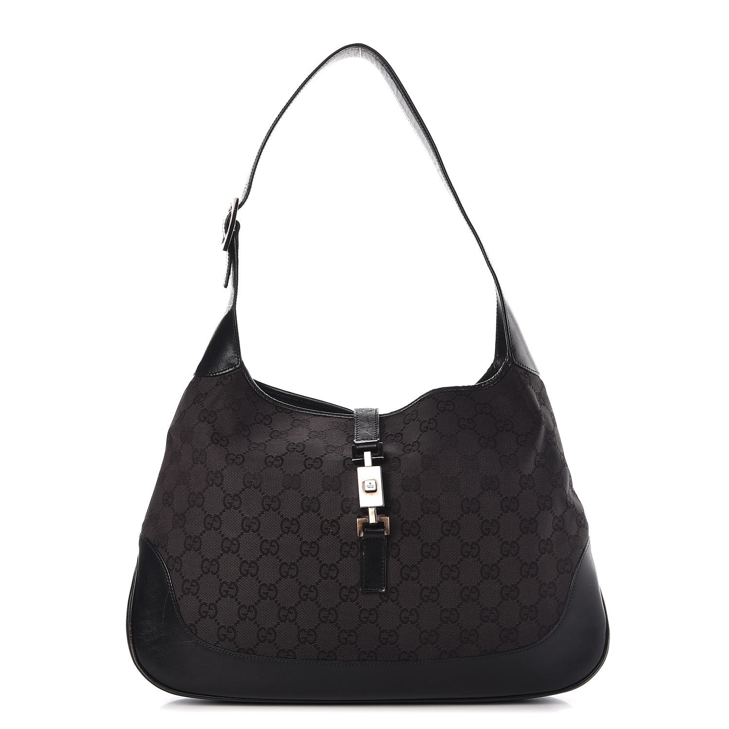 Gucci Monogram Jackie O Hobo Black 1 of 12