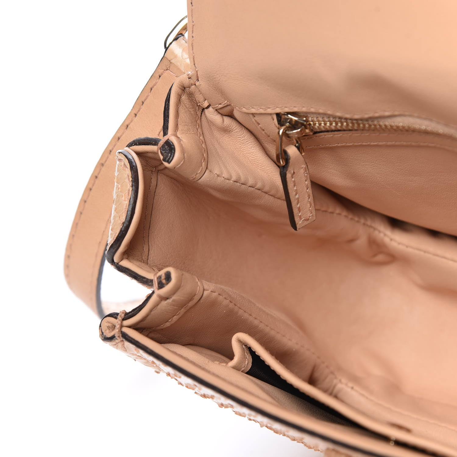 Gucci Python Small New Bamboo Top Handle Bag Beige 10 of 16