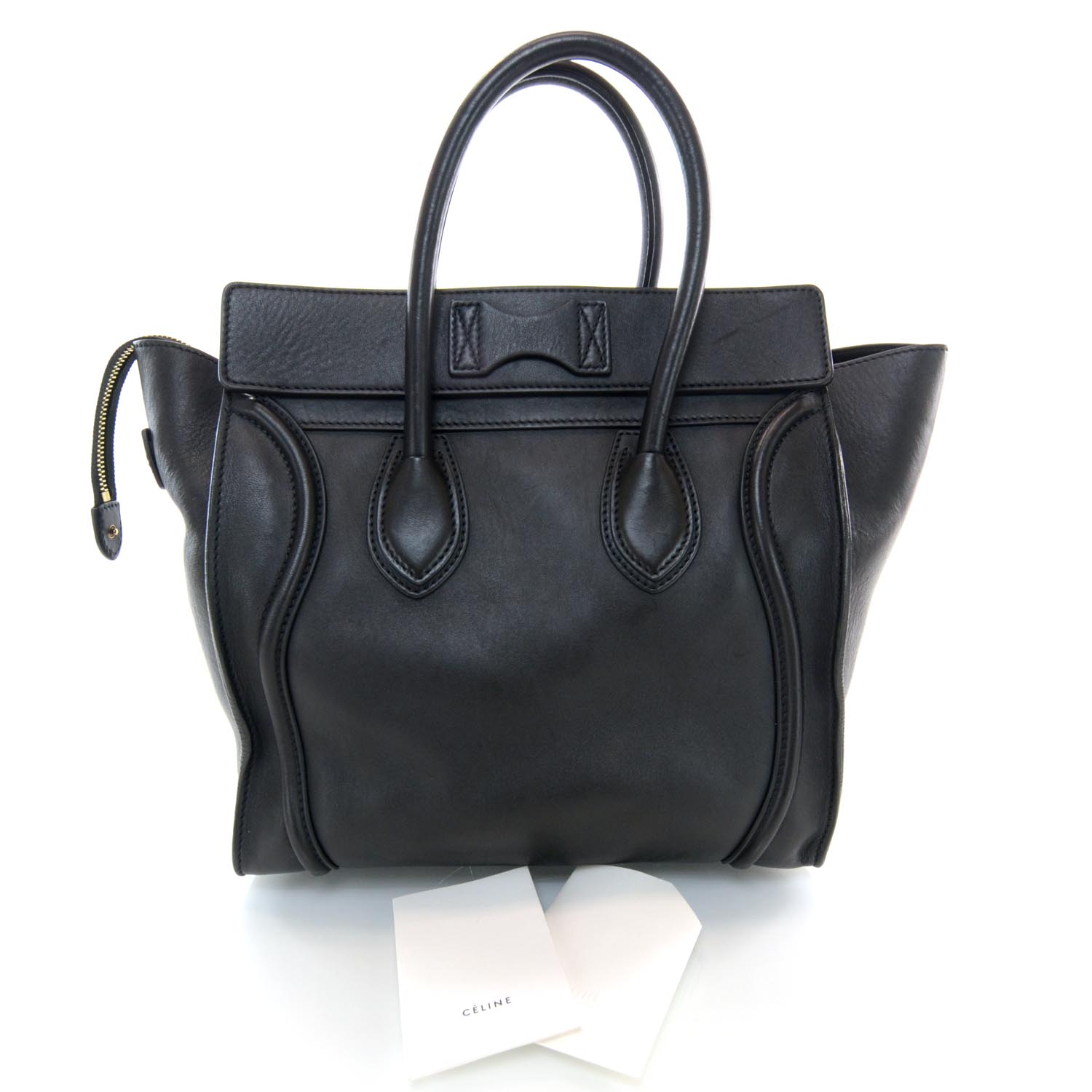 Celine Smooth Calfskin Mini Luggage Black 3 of 7