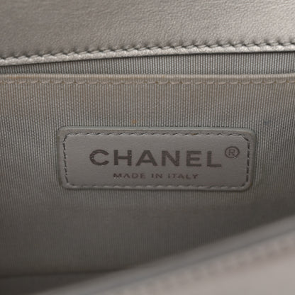 Chanel Metallic Lambskin PVC Quilted Small Boy Flap Blue 6 of 11