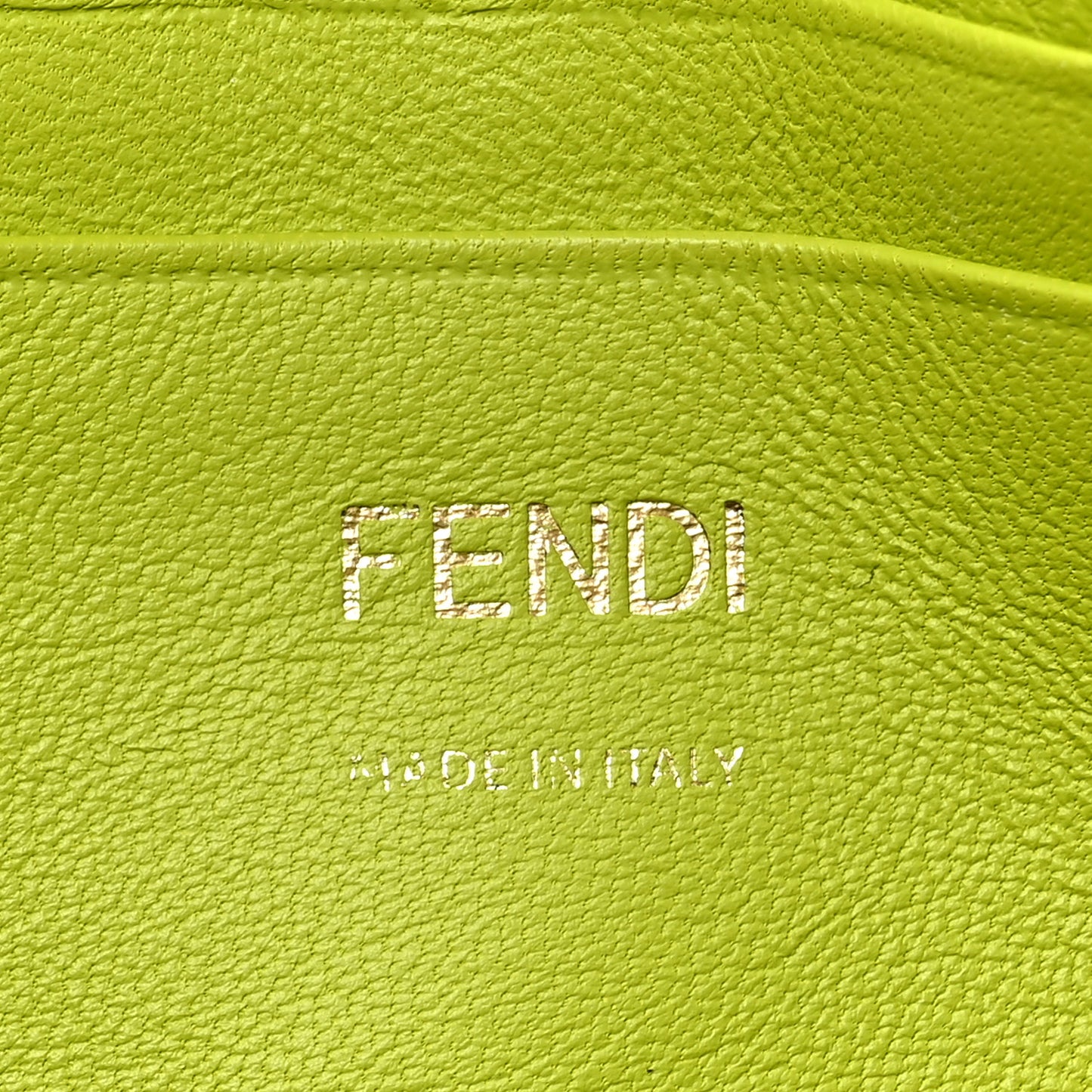 Nappa FF 1974 Embossed Mini Baguette Wasabi
