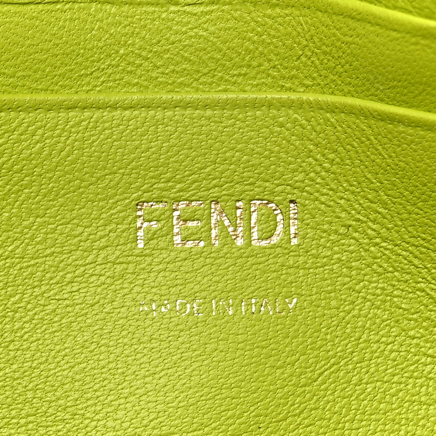 Fendi Nappa FF 1974 Embossed Mini Baguette Wasabi 6 of 12