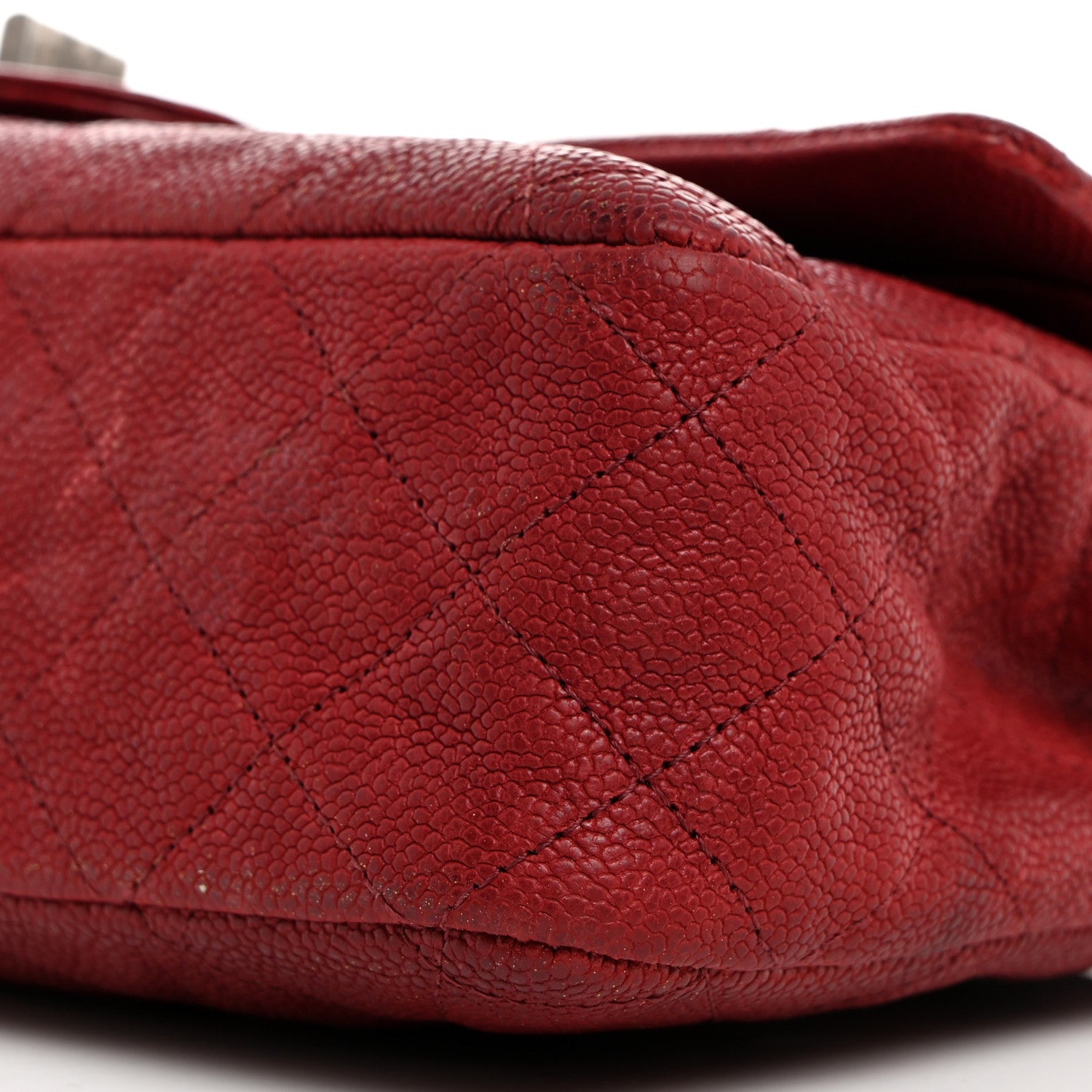 Chanel Washed Caviar Quilted 2.55 Reissue 225 Bijoux Chain Flap Red 10 of 16