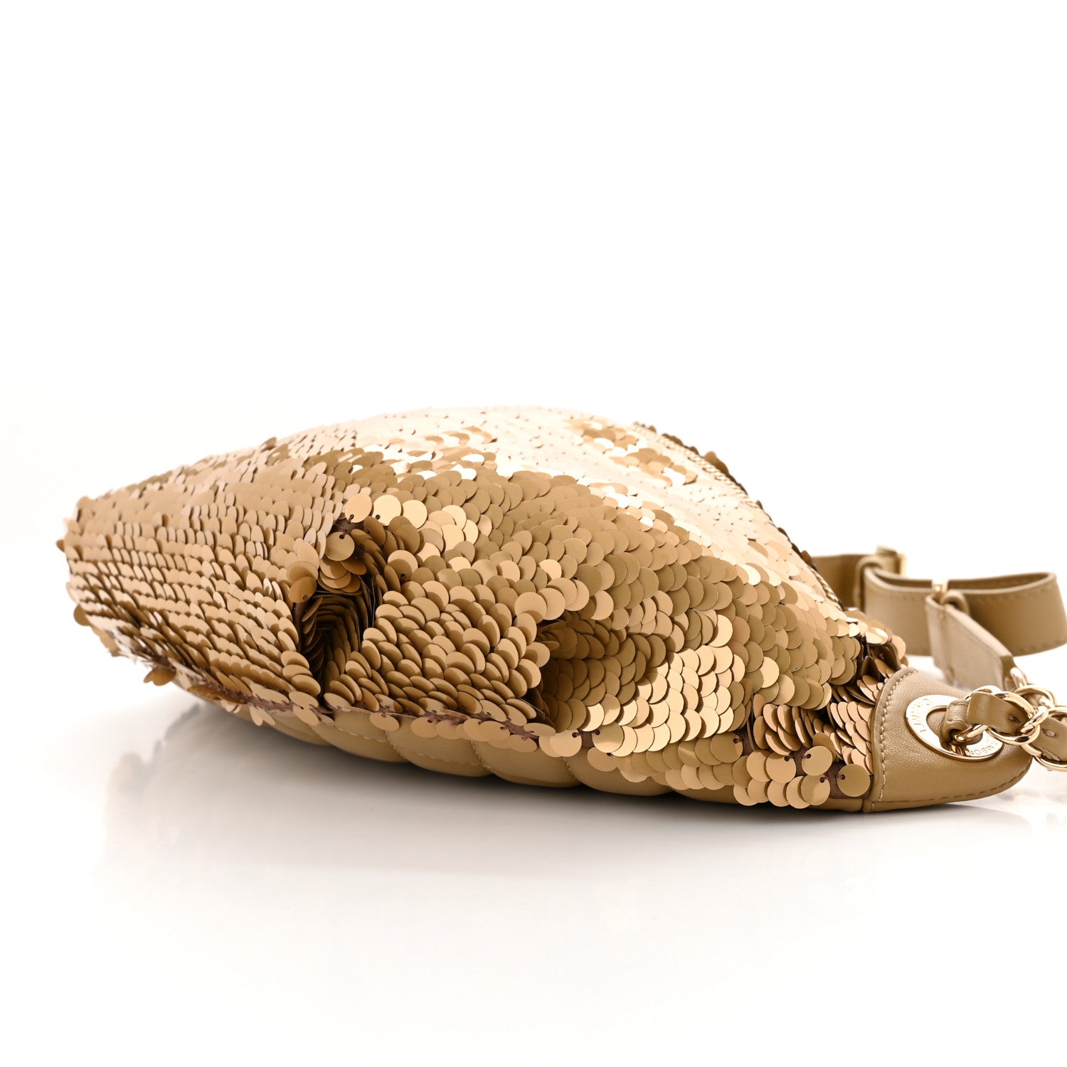 Chanel Sequin Calfskin Sparkling City Waist Bag Fanny Pack Gold 10 of 10