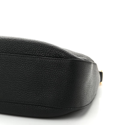 Prada Vitello Daino Soft Zippered Messenger Hobo Black 10 of 11