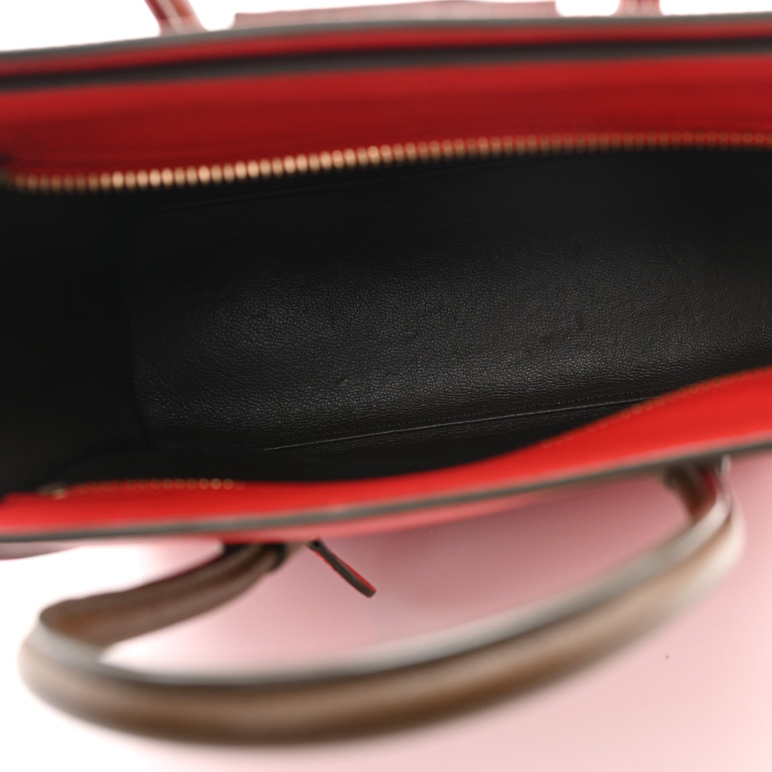 Celine Goatskin Nano Tri-Color Luggage Red 5 of 11