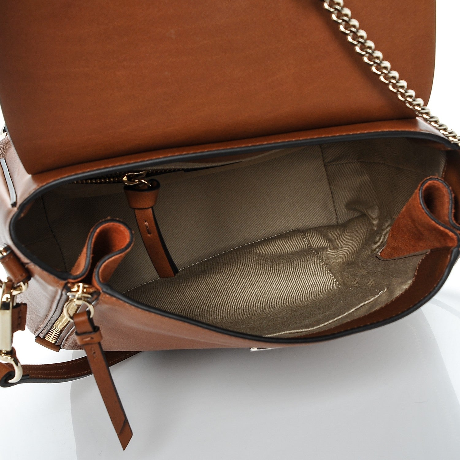 Chloe Suede Calfskin Medium Faye Backpack Tan 6 of 8