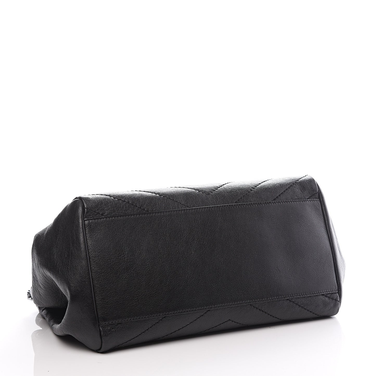 Vintage Lambskin Chevron Monogram Medium Nolita Black