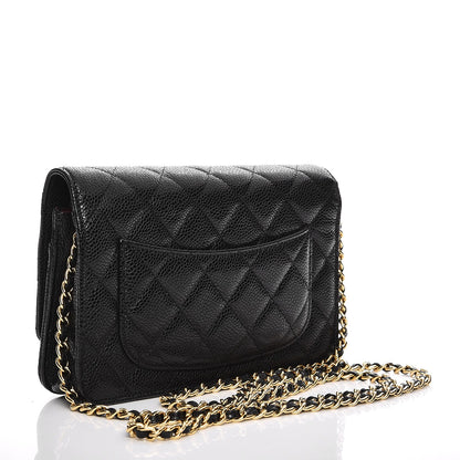 Chanel Caviar Quilted Wallet On Chain WOC Black 3 of 8