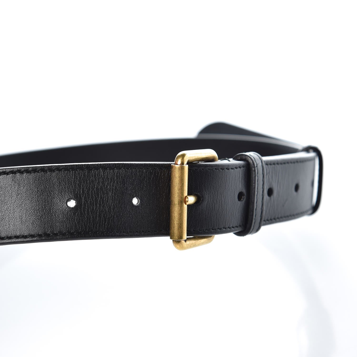 Gucci Calfskin Matelasse GG Marmont Belt Bag 85 34 Black 12 of 12