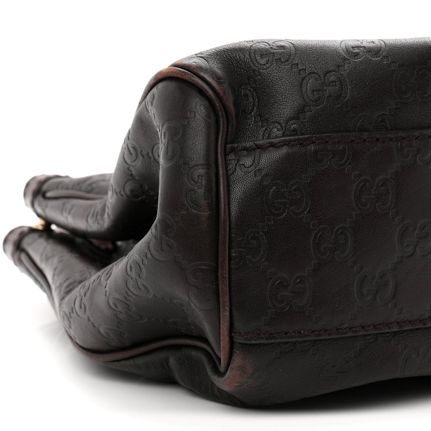 Guccissima Medium Sukey Tote  Chocolate