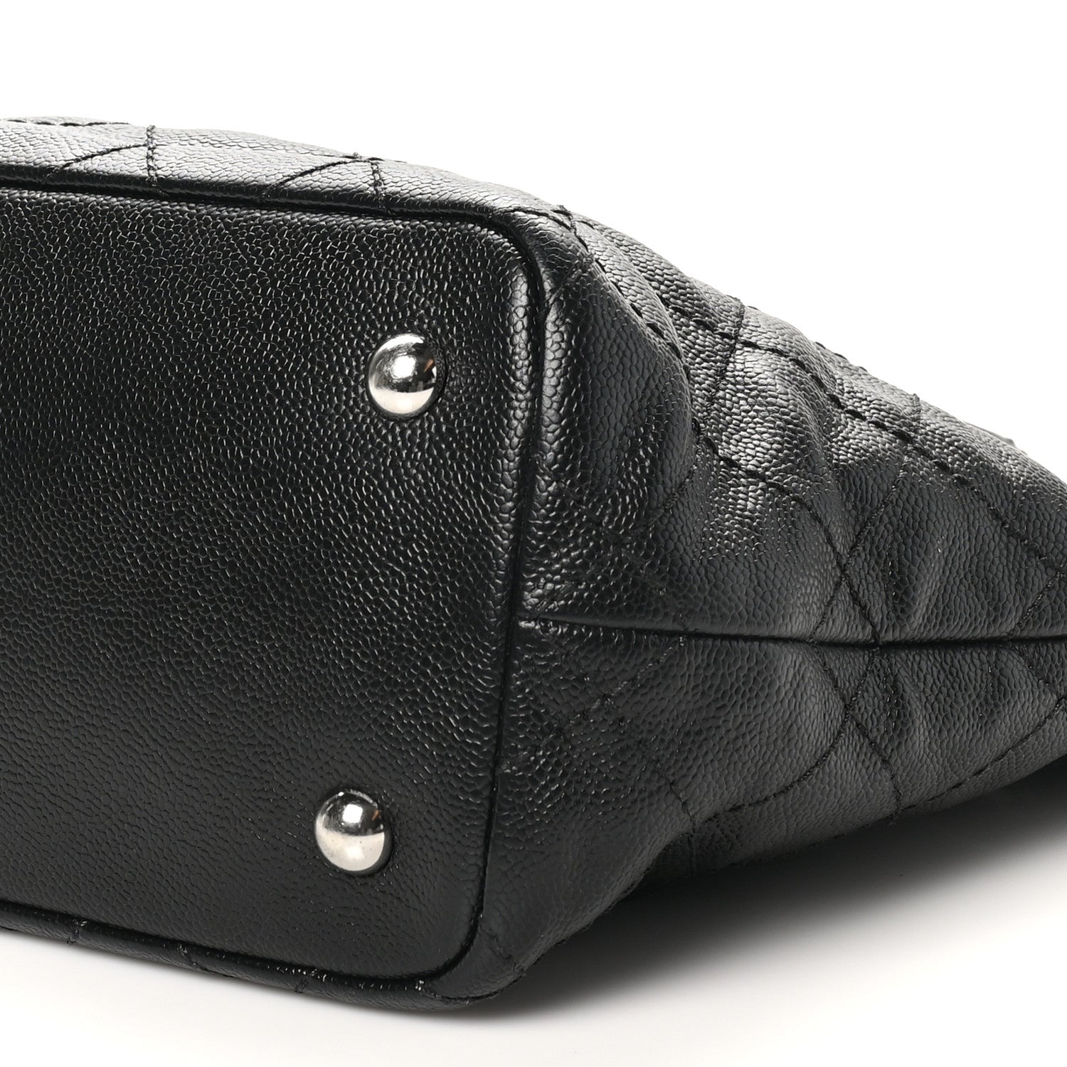 Chanel Grained Calfskin Quilted Small Daily Shopping Tote Black 10 of 10