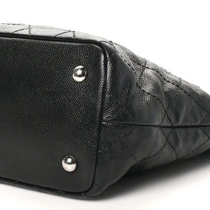Chanel Grained Calfskin Quilted Small Daily Shopping Tote Black 10 of 10