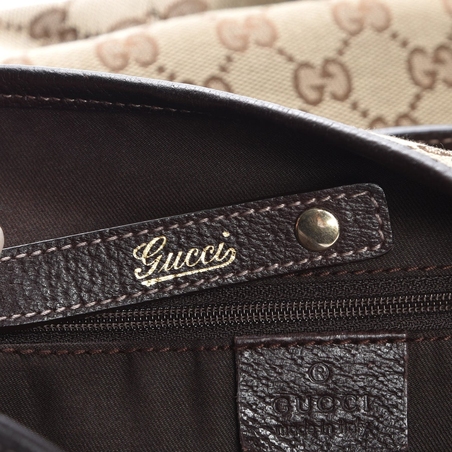Monogram Medium Abbey Shoulder Bag Dark Brown
