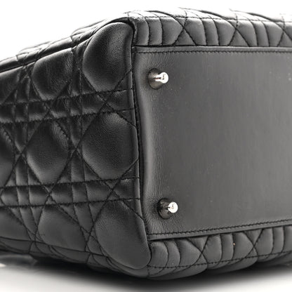 Christian Dior Lambskin Cannage Medium Lady Dior Black 9 of 11