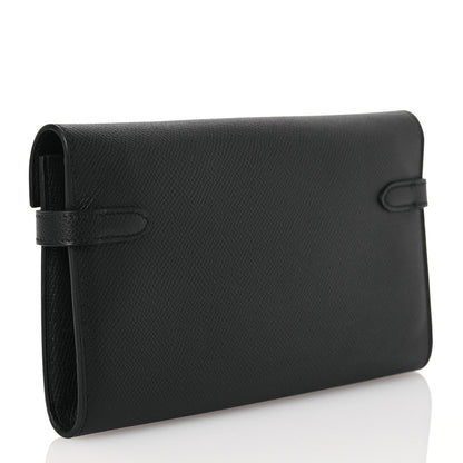 Hermes Epsom Kelly Longue Wallet Black 3 of 15