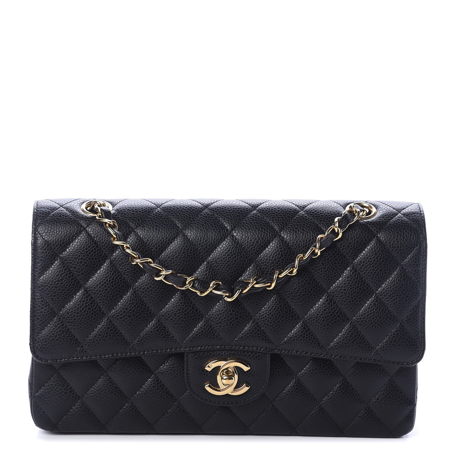 Chanel Caviar Quilted Medium Double Flap Black 1 of 8