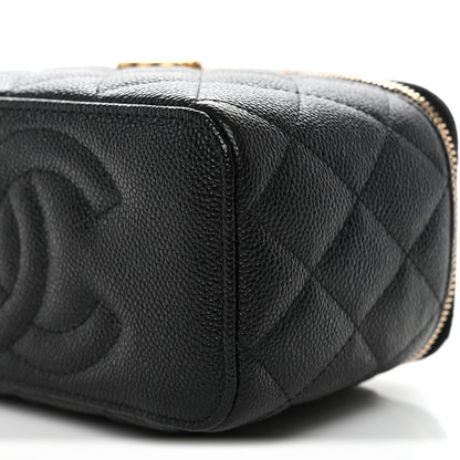 Chanel Caviar Quilted Sweetheart Vanity Case Black 11 of 12
