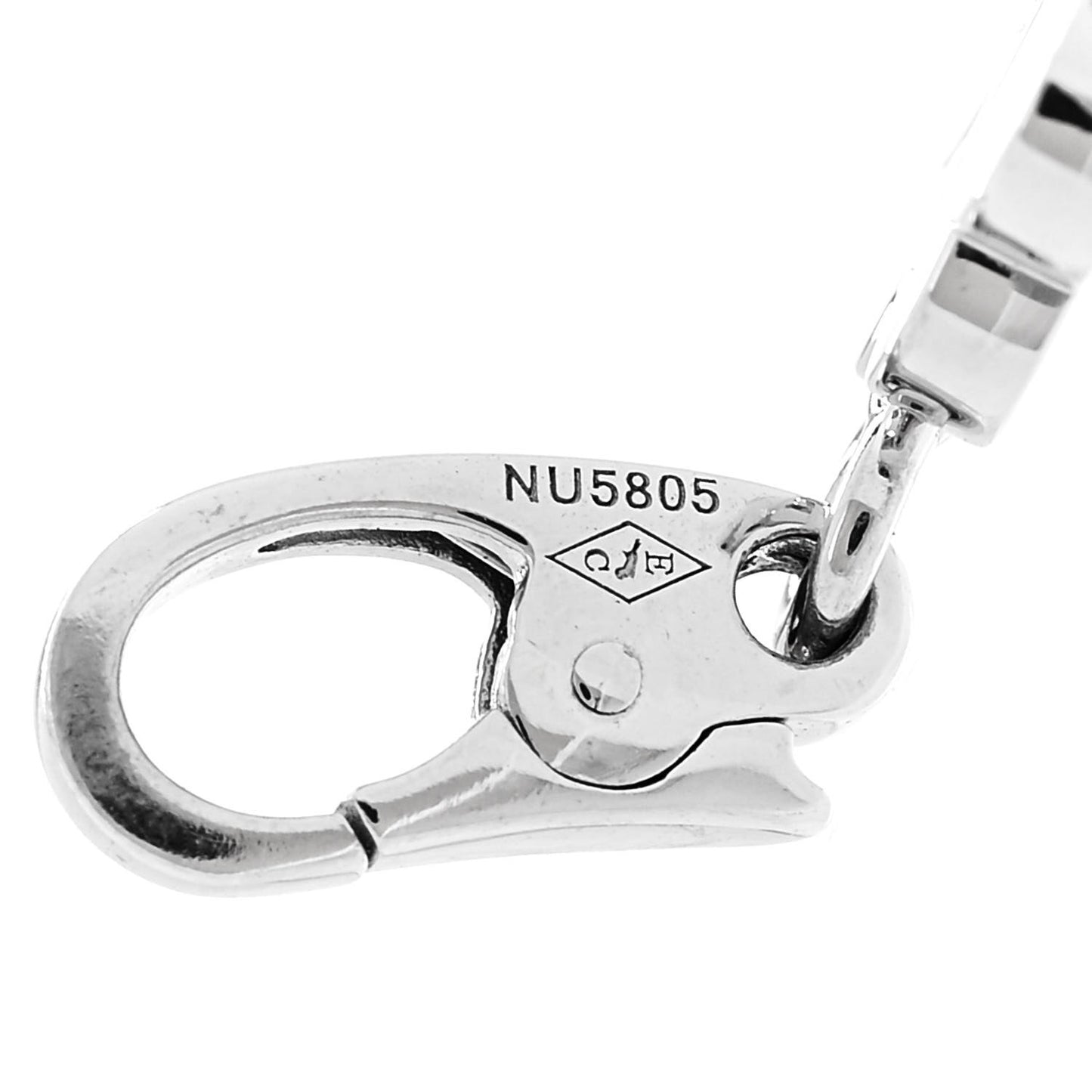 18K White Gold Diamond Four Leaf Clover Charm