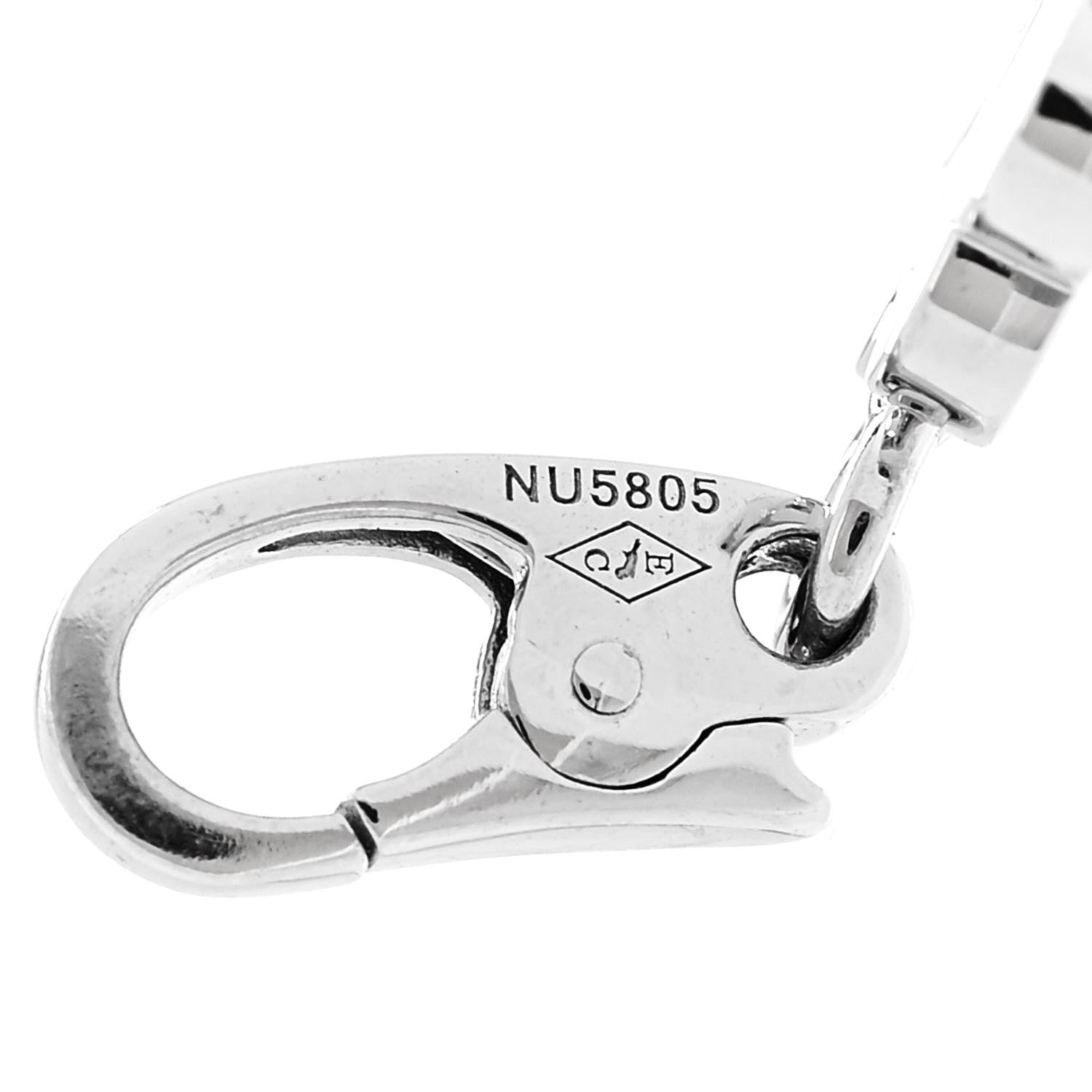 Cartier 18K White Gold Diamond Four Leaf Clover Charm 6 of 6