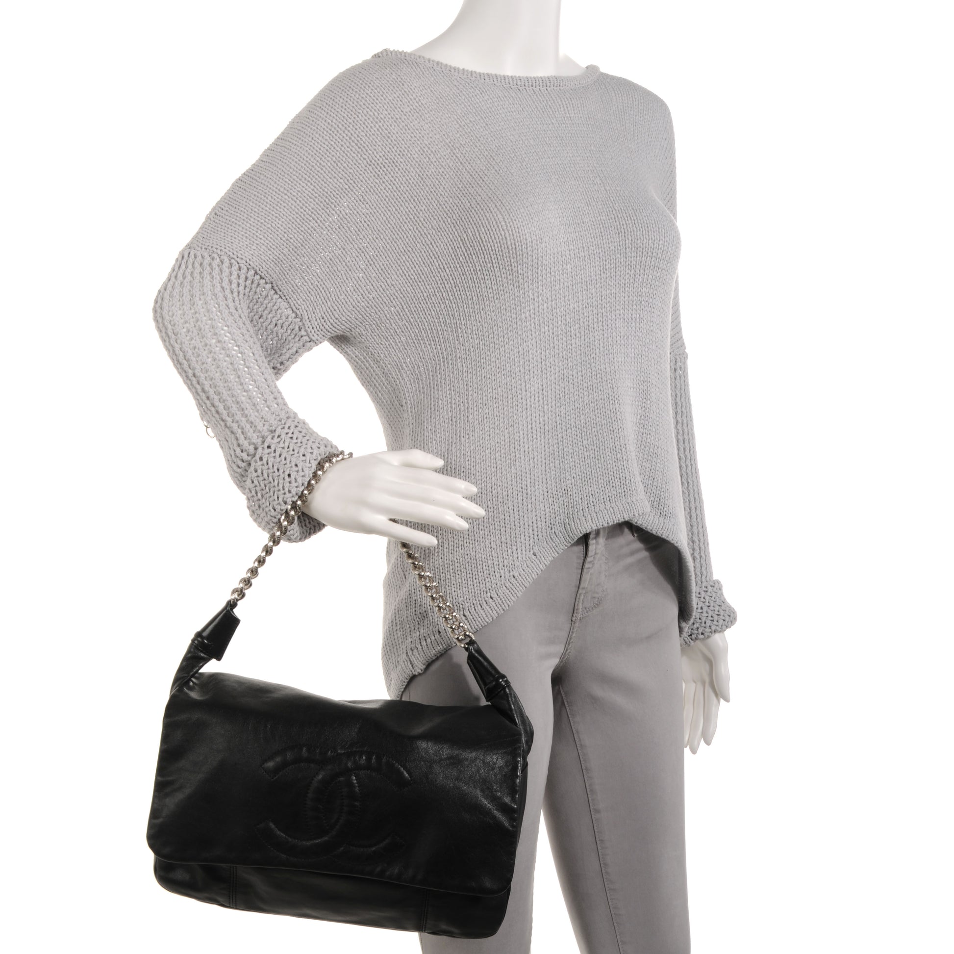 Chanel Calfskin Rodeo Flap Bag Black 2 of 7