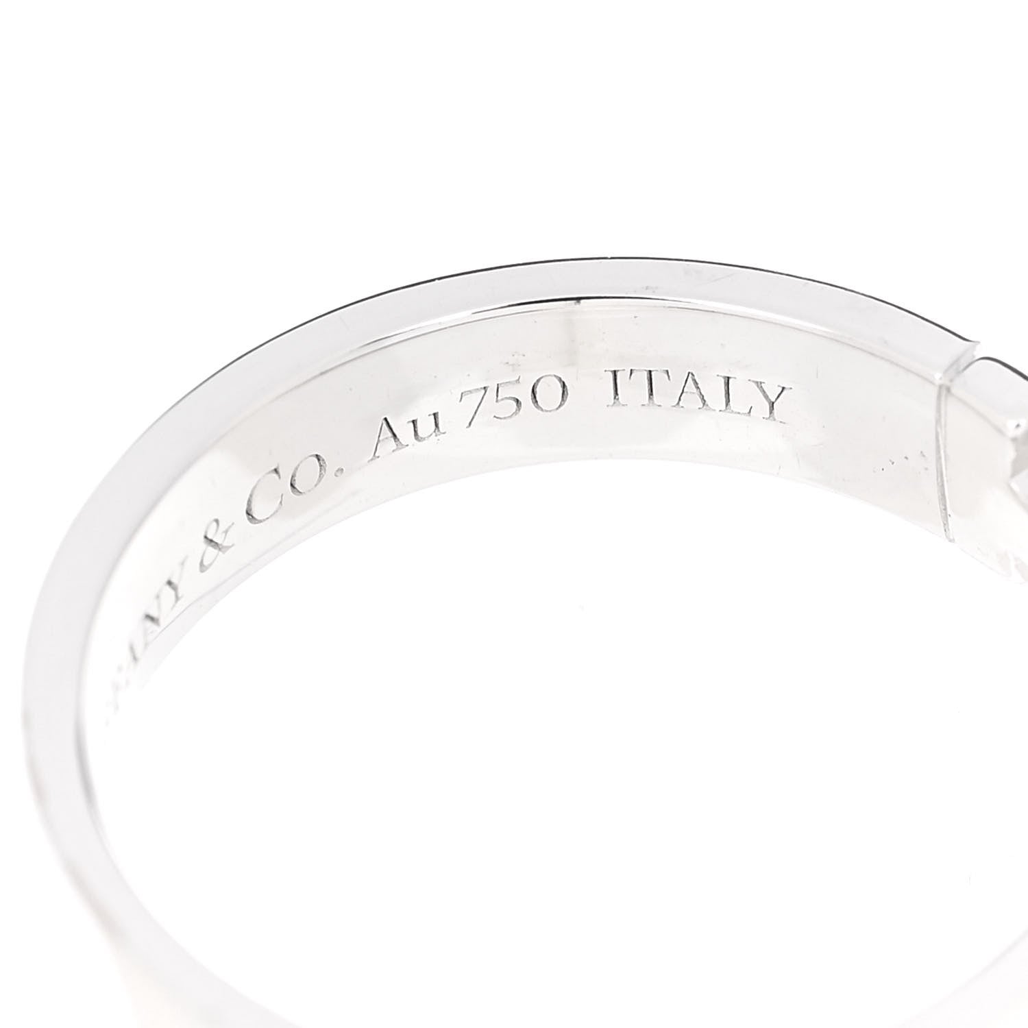 Tiffany 18K White Gold T True Diamond Link Ring 50 5.5 5 of 5