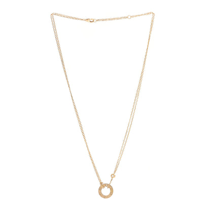 Cartier 18K Yellow Gold 2 Diamond LOVE Necklace 3 of 6