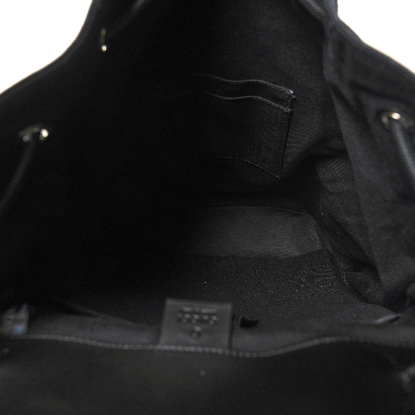 Soft GG Supreme Monogram Calfskin Web Double Buckle Backpack Black