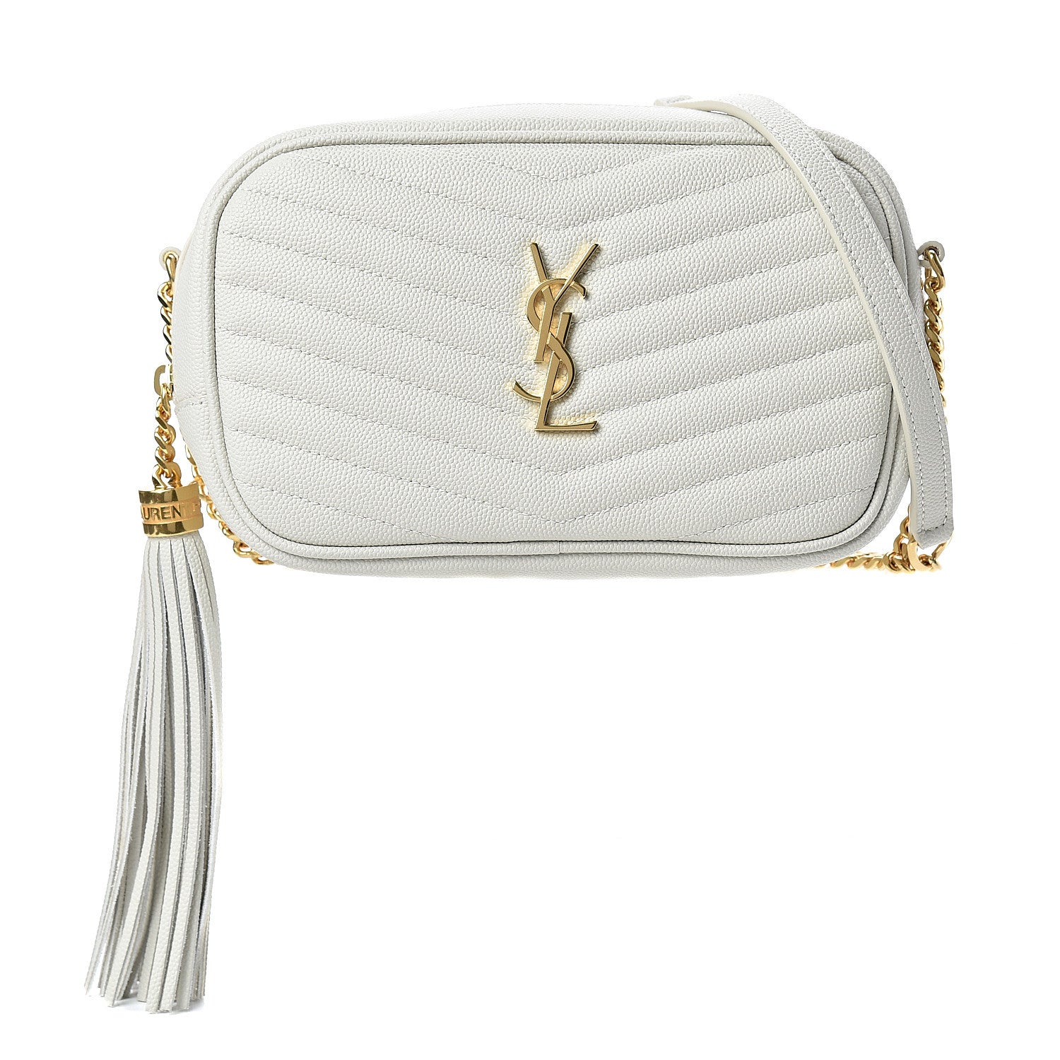 Saint Laurent Grain De Poudre Matelasse Monogram Mini Lou Camera Bag Crema Soft 1 of 11