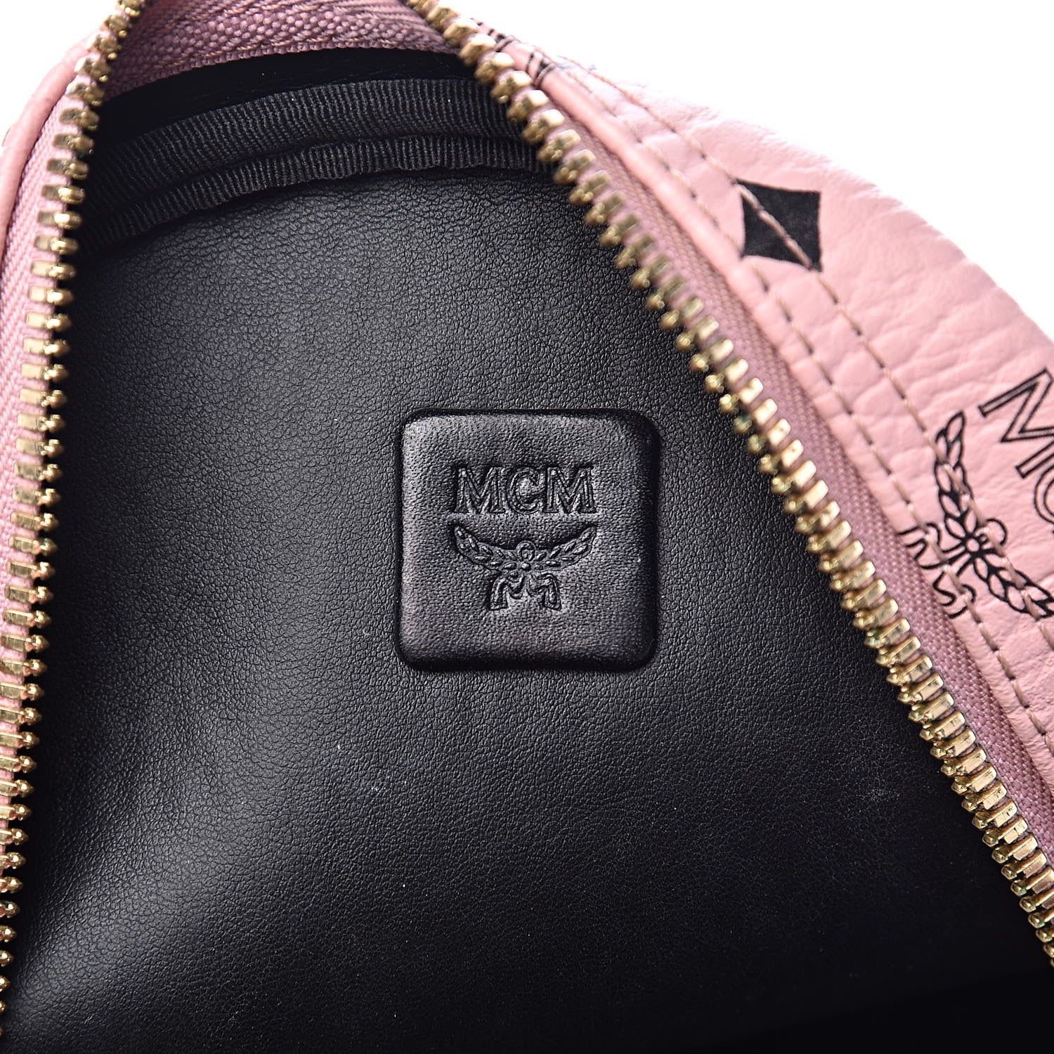 MCM Visetos Small Side Stud Stark Backpack Pink 7 of 12