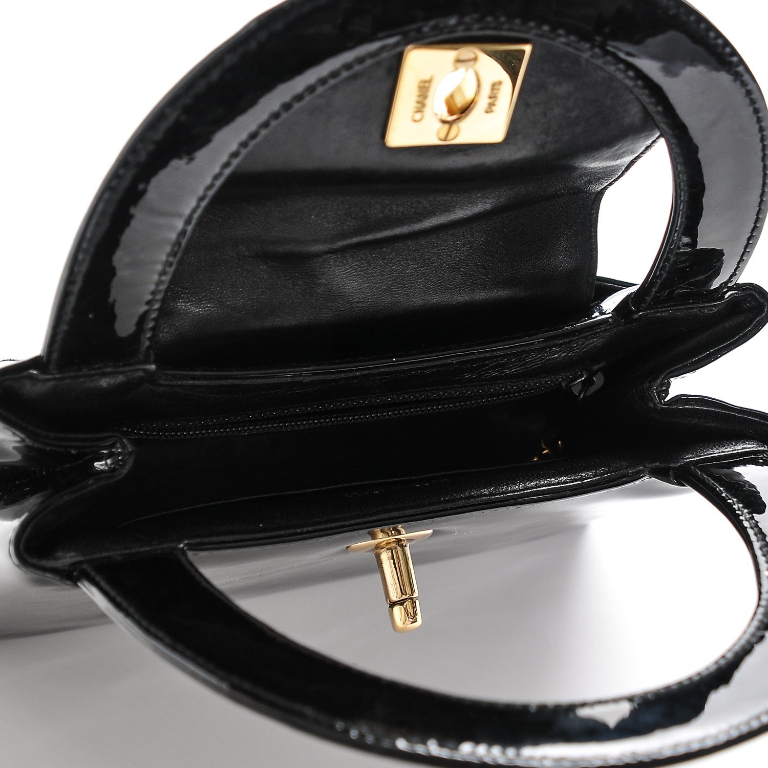Chanel Patent Mini Kelly Flap Bag Black 5 of 8
