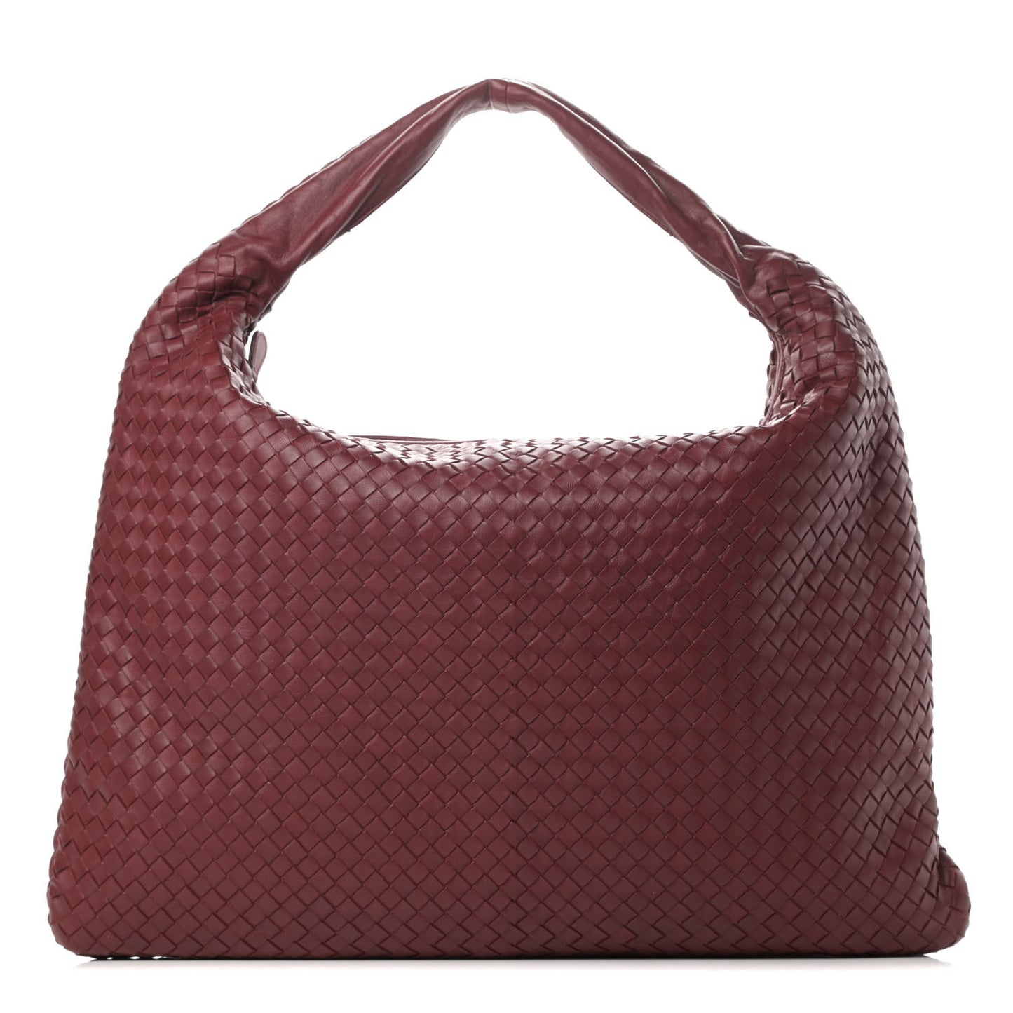 Nappa Intrecciato Maxi Veneta Hobo Vermillion