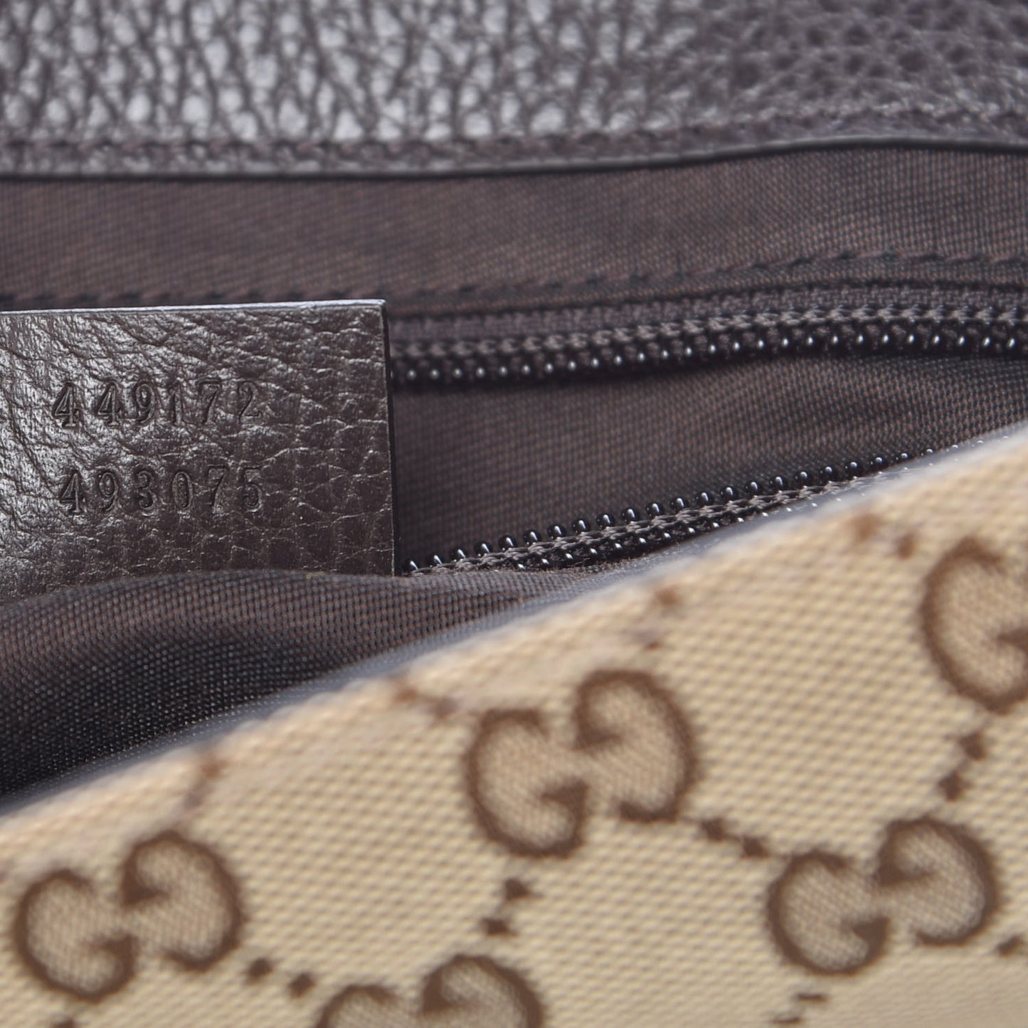 Monogram Flap Messenger Bag Beige Dark Brown