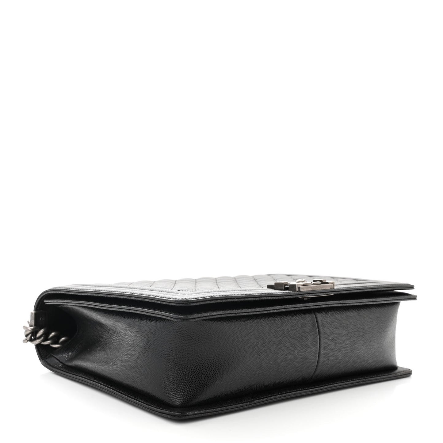 Caviar Quilted Large Boy Flap Black