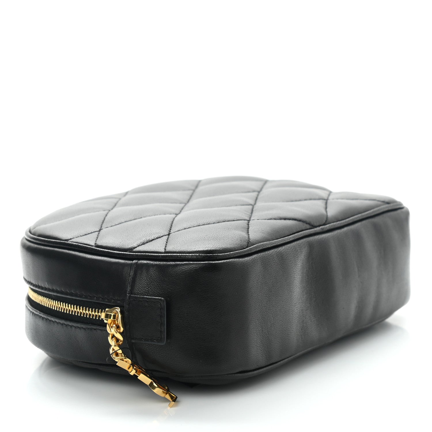 Saint Laurent Lambskin Quilted Lolita Cosmetic Pouch Black 4 of 8
