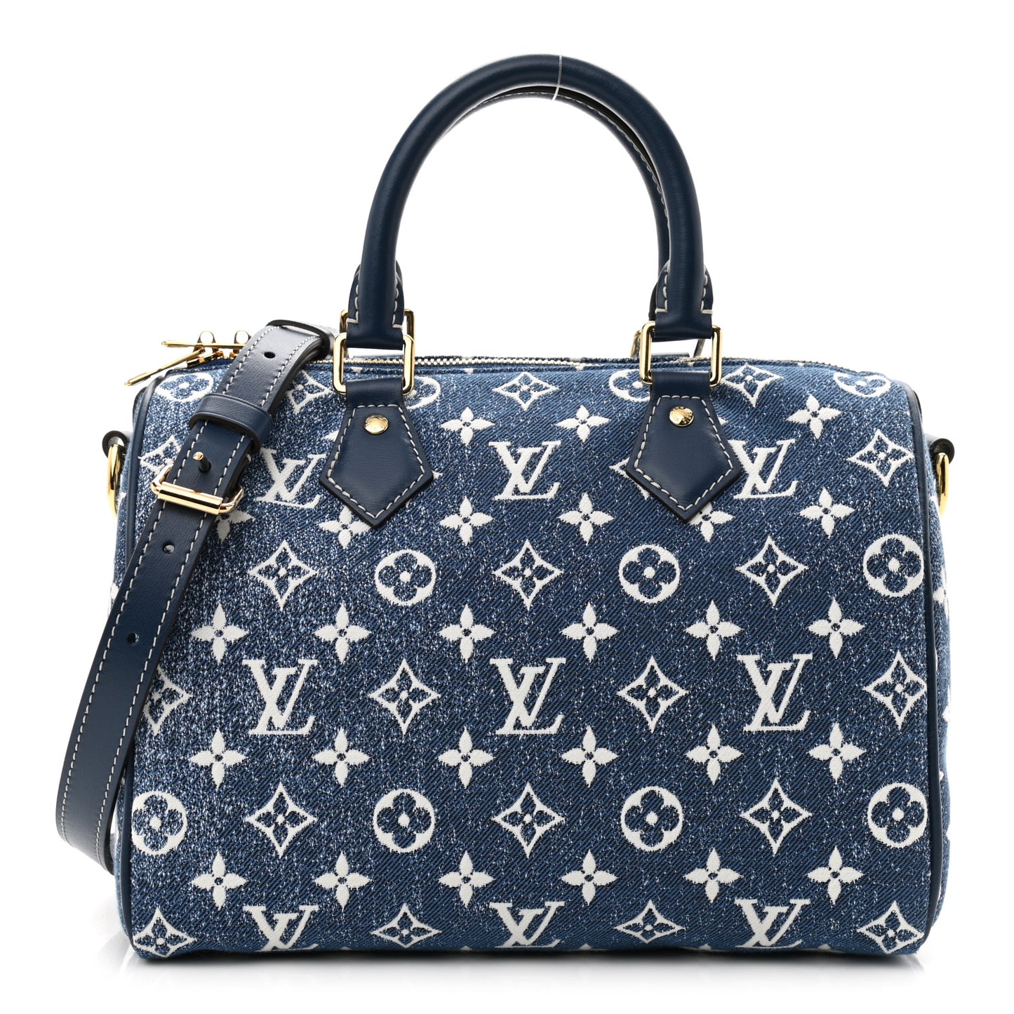 Monogram Jacquard Denim Speedy Bandouliere 25 Bleu