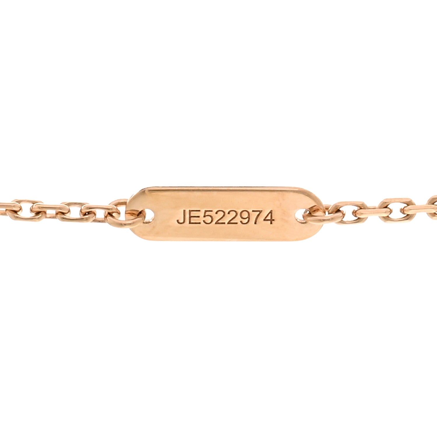 Van Cleef & Arpels 18K Rose Gold Diamond Pink Porcelain Vintage Alhambra Pendant Necklace 5 of 7