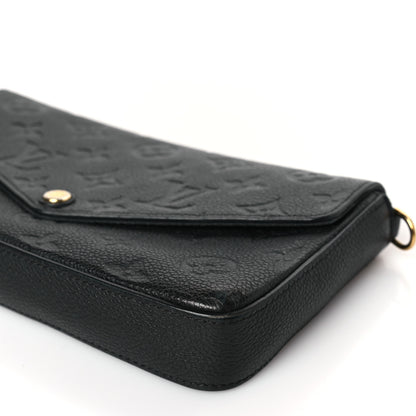 Louis Vuitton Empreinte Pochette Felicie Chain Wallet Black 9 of 10