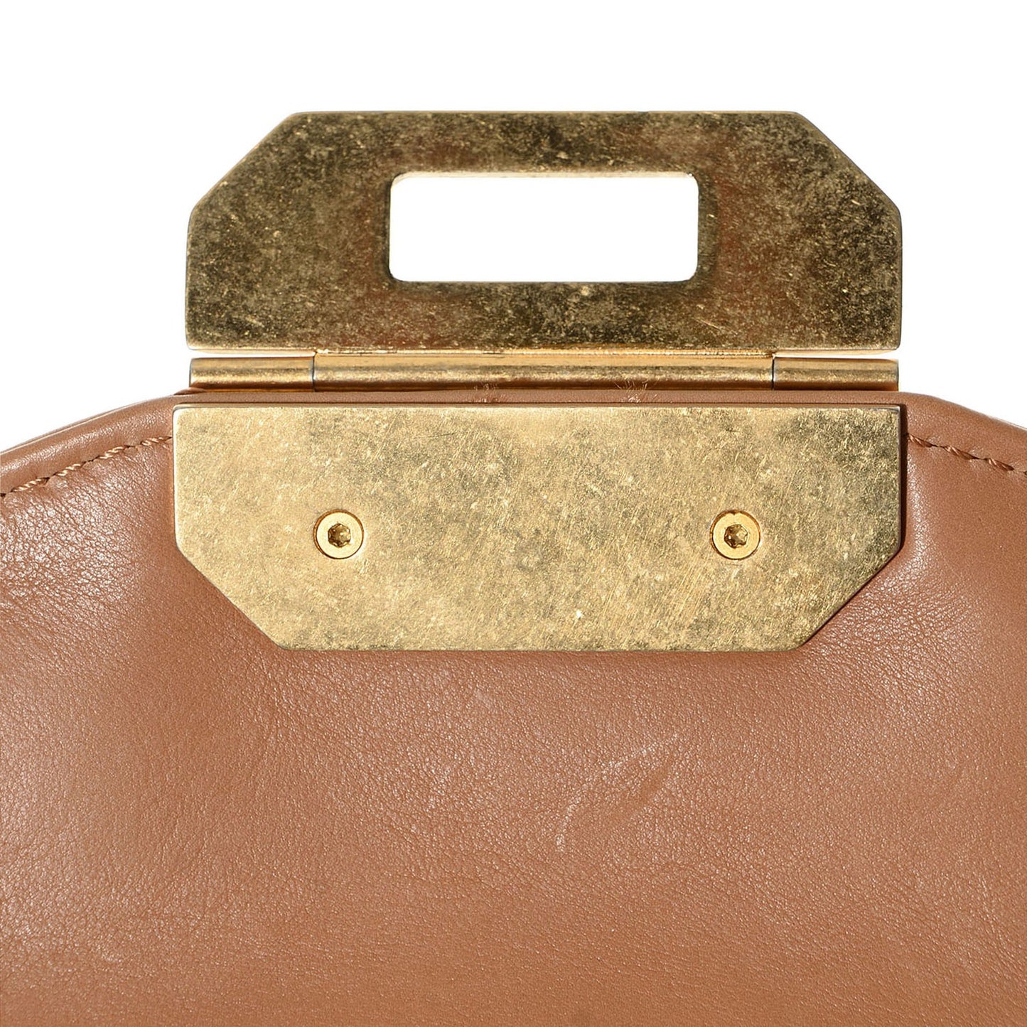 Calfskin Chevron Gabrielle Flap Brown