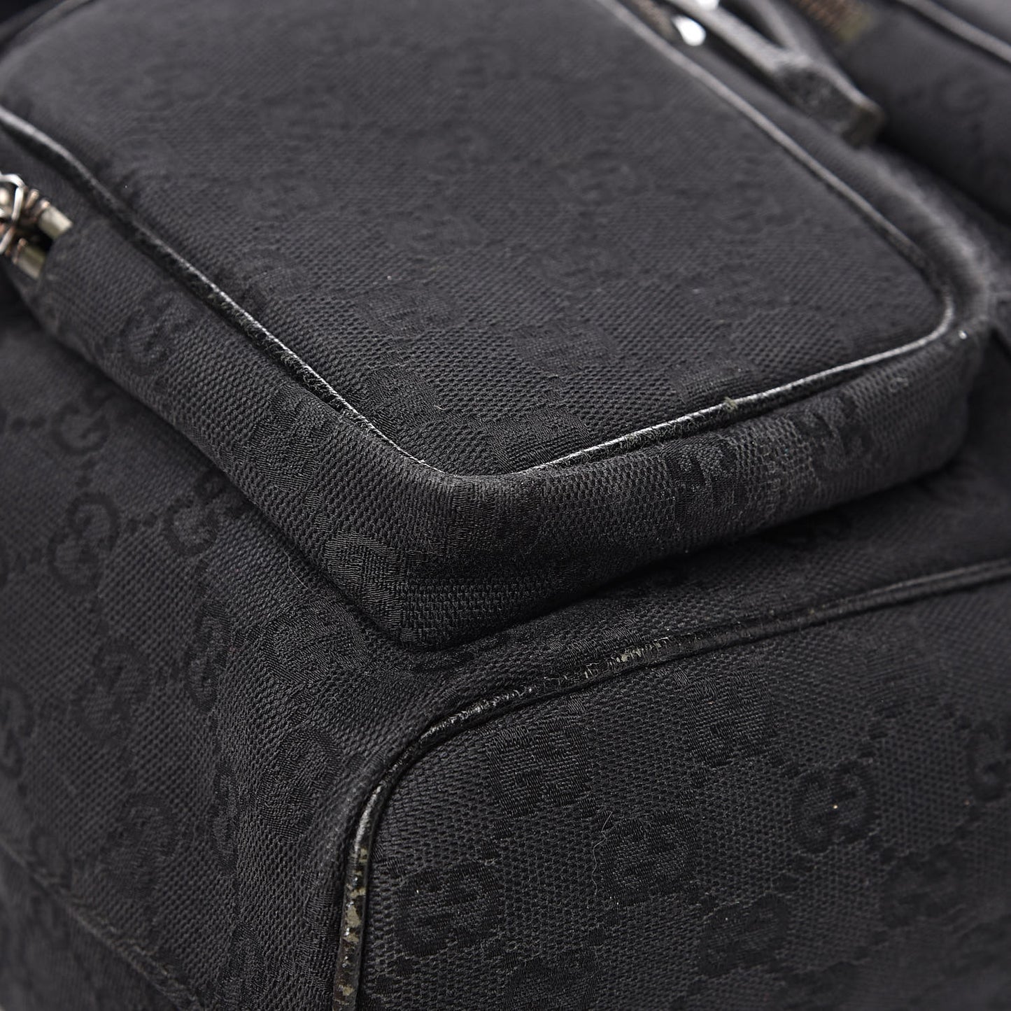GG Monogram Single Buckle Backpack Black